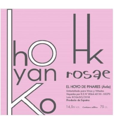 Hoyanko Rosae 2018 - Vino rosado, Garnacha, Albillo Real, Viñas viejas, Cebreros, Ávila