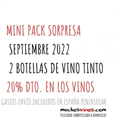 Mini Pack Sorpresa Septiembre 2022 - 2 vinos tintos con 20% Dto. + Envío incluido en España Peninsular. muchosvinos.com