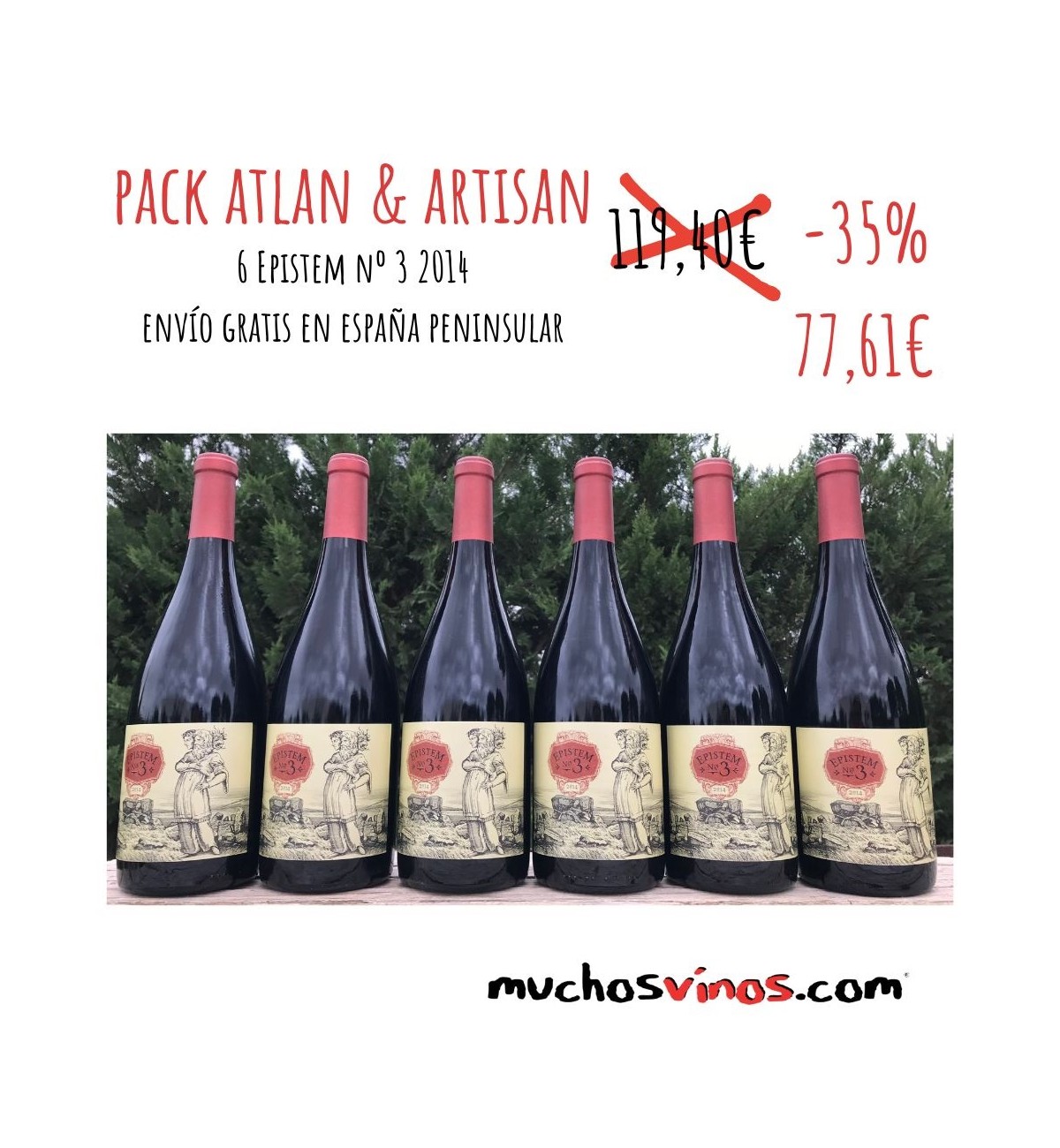 Pack Atlan And Artisan - 6 x Epistem 3 2014 by muchosvinos.com