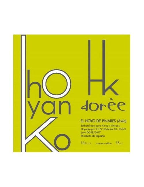 Hoyanko Dorée 2018 - Vino blanco, Chasselas Doré, Viñas Viejas, Cebreros, Ávila