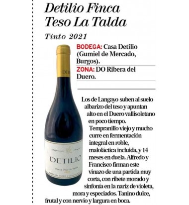 Detilio - Finca Teso de la Talda - Ribera del Duero - muchosvinos.com