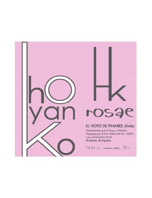 Hoyanko Rosae 2023 - Vino rosado, Garnacha, Albillo Real, Viñas viejas, Cebreros, Ávila muchosvinos.com